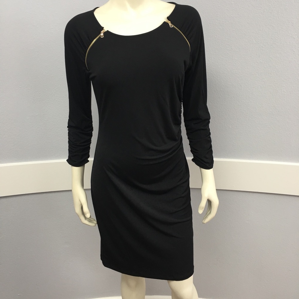 Little black dress with zipper detail!